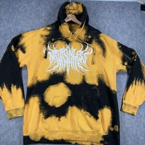 Motionless In White Hoodie Mens Large Yellow Bleach Tour Graphic Fleece Pullover